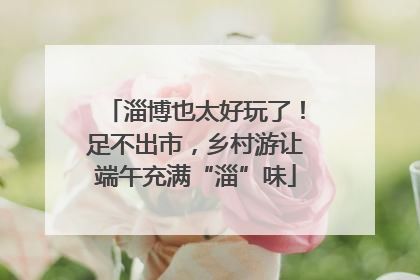 淄博也太好玩了！足不出市，乡村游让端午充满“淄”味