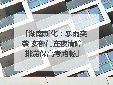 湖南新化：暴雨突袭 多部门连夜清障排涝保高考路畅