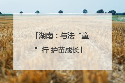 湖南：与法“童”行 护苗成长
