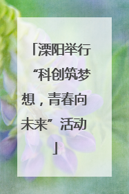 溧阳举行“科创筑梦想，青春向未来”活动