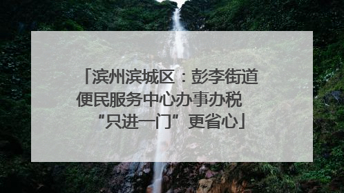 滨州滨城区：彭李街道便民服务中心办事办税 “只进一门”更省心