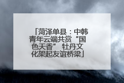 菏泽单县：中韩青年云端共赏“国色天香” 牡丹文化架起友谊桥梁