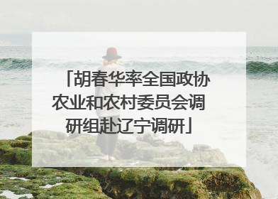胡春华率全国政协农业和农村委员会调研组赴辽宁调研