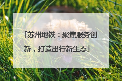 苏州地铁：聚焦服务创新，打造出行新生态