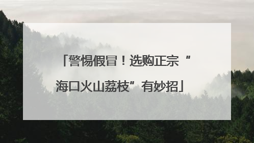 警惕假冒！选购正宗“海口火山荔枝”有妙招
