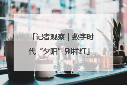 记者观察｜数字时代“夕阳”别样红