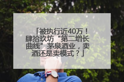 被执行近40万！肆拾玖坊“第二增长曲线”茅泉酒业，卖酒还是卖模式？