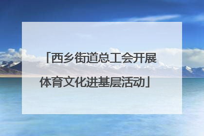 西乡街道总工会开展体育文化进基层活动