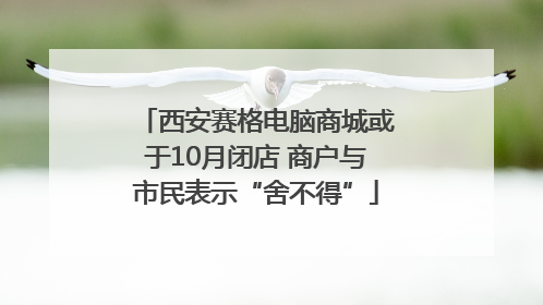 西安赛格电脑商城或于10月闭店 商户与市民表示“舍不得”