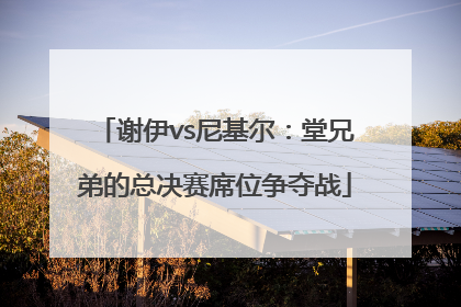谢伊vs尼基尔：堂兄弟的总决赛席位争夺战
