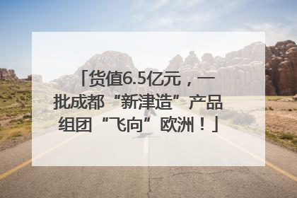 货值6.5亿元，一批成都“新津造”产品组团“飞向”欧洲！