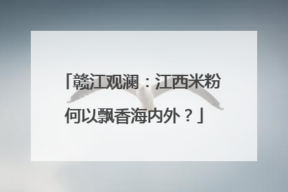 赣江观澜：江西米粉何以飘香海内外？