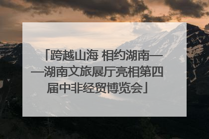 跨越山海 相约湖南——湖南文旅展厅亮相第四届中非经贸博览会