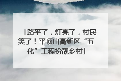 路平了，灯亮了，村民笑了！平顶山高新区“五化”工程扮靓乡村