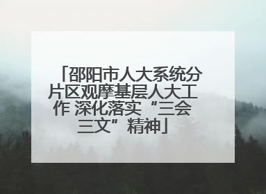 邵阳市人大系统分片区观摩基层人大工作 深化落实“三会三文”精神