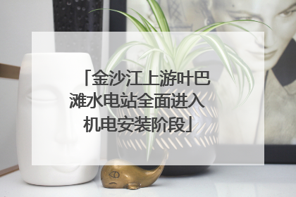 金沙江上游叶巴滩水电站全面进入机电安装阶段