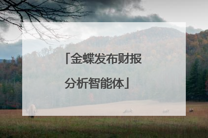金蝶发布财报分析智能体