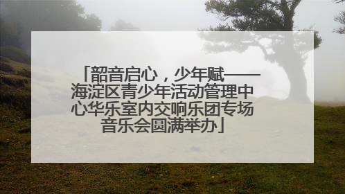韶音启心，少年赋——海淀区青少年活动管理中心华乐室内交响乐团专场音乐会圆满举办