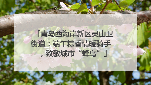 青岛西海岸新区灵山卫街道：端午粽香情暖骑手，致敬城市“蜂鸟”