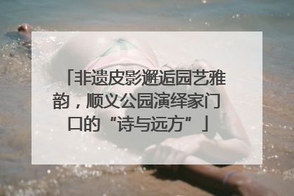 非遗皮影邂逅园艺雅韵，顺义公园演绎家门口的“诗与远方”