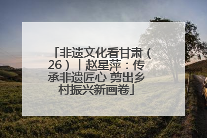 非遗文化看甘肃（26）丨赵星萍：传承非遗匠心 剪出乡村振兴新画卷