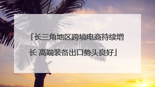 长三角地区跨境电商持续增长 高端装备出口势头良好