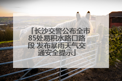 长沙交警公布全市85处易积水路口路段 发布暴雨天气交通安全提示