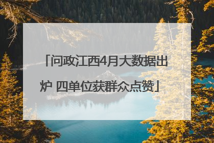 问政江西4月大数据出炉 四单位获群众点赞