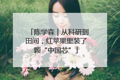 陈学森｜从科研到田间，红苹果里装了颗“中国芯”