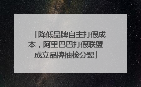 降低品牌自主打假成本，阿里巴巴打假联盟成立品牌抽检分盟