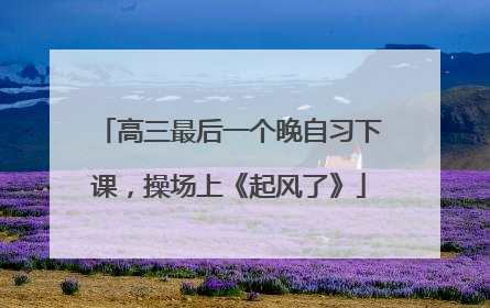 高三最后一个晚自习下课，操场上《起风了》