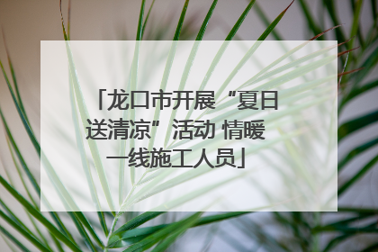 龙口市开展“夏日送清凉”活动 情暖一线施工人员