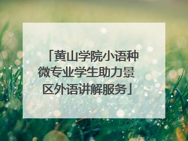 黄山学院小语种微专业学生助力景区外语讲解服务