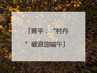 黄平：“村舟”破浪迎端午