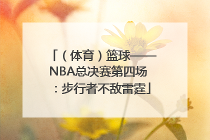 （体育）篮球——NBA总决赛第四场：步行者不敌雷霆