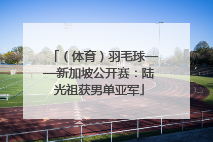 （体育）羽毛球——新加坡公开赛：陆光祖获男单亚军