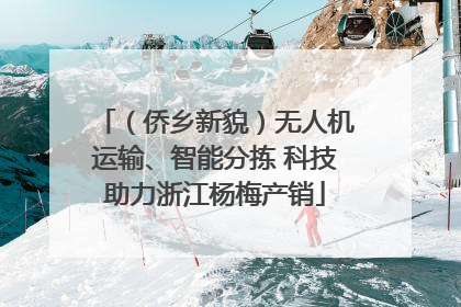 （侨乡新貌）无人机运输、智能分拣 科技助力浙江杨梅产销