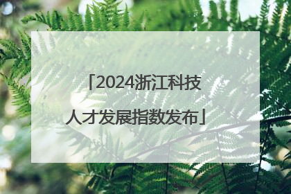 2024浙江科技人才发展指数发布