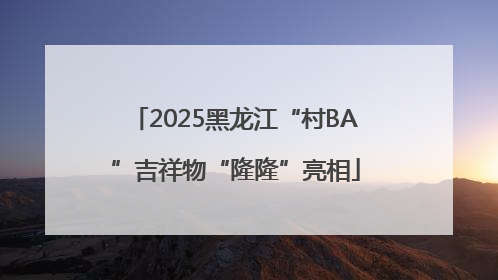 2025黑龙江“村BA”吉祥物“隆隆”亮相