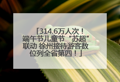 314.6万人次！端午节儿童节“苏超”联动 徐州接待游客数位列全省第四！