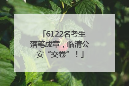 6122名考生落笔成章，临清公安“交卷”！