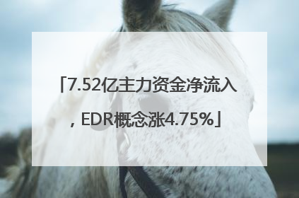 7.52亿主力资金净流入，EDR概念涨4.75%